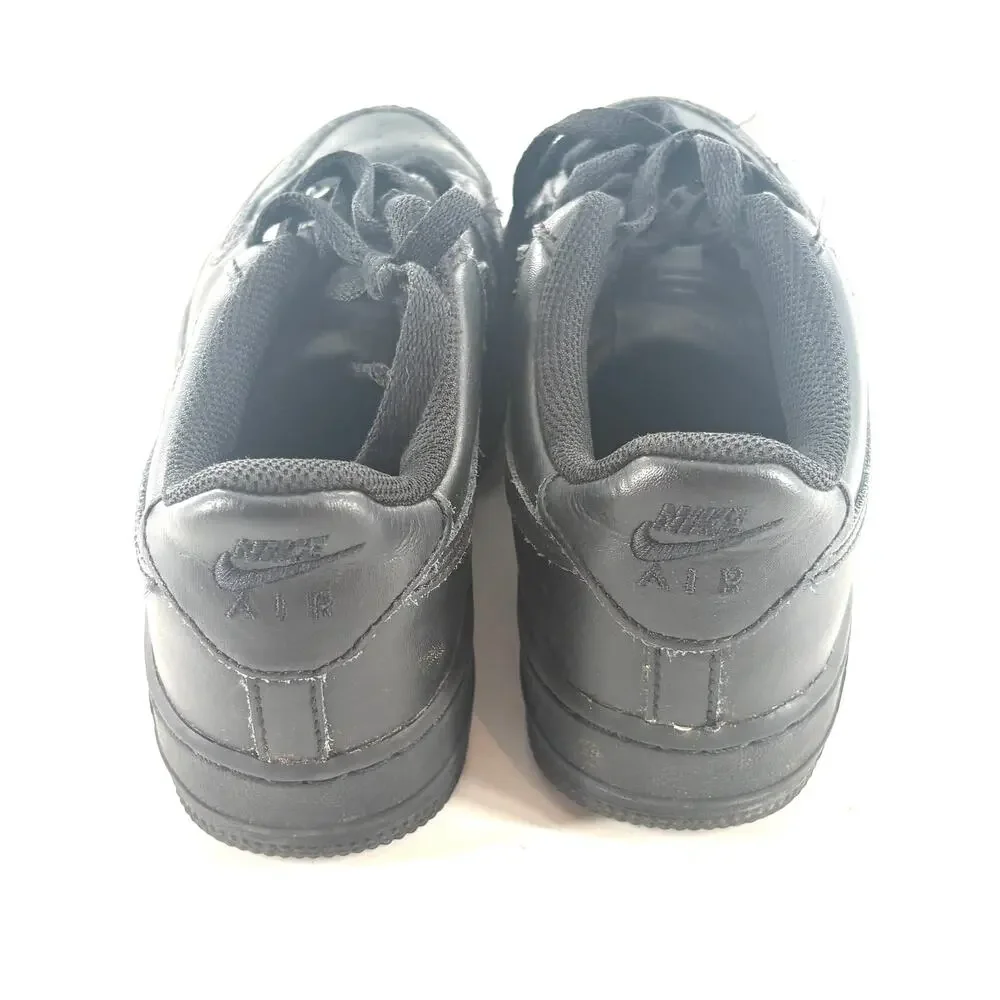 Nike Air Force 1 Sneakers Triple Black 5.5 Kids Boys Leather Shoes Womens 7